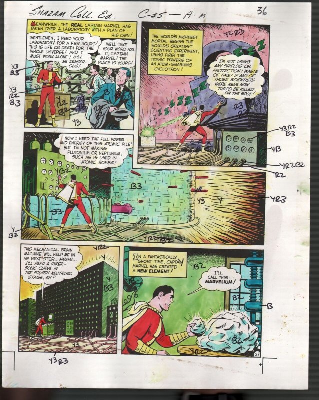 Hand Painted Color Guide-Capt Marvel-Shazam-C35-1975-DC-page 36-VG/FN