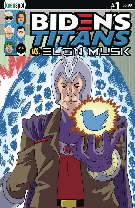 Bidens Titans Vs Elon Musk #1 Cover D Remulac Magneto Elon Keenspot 2023 EB59