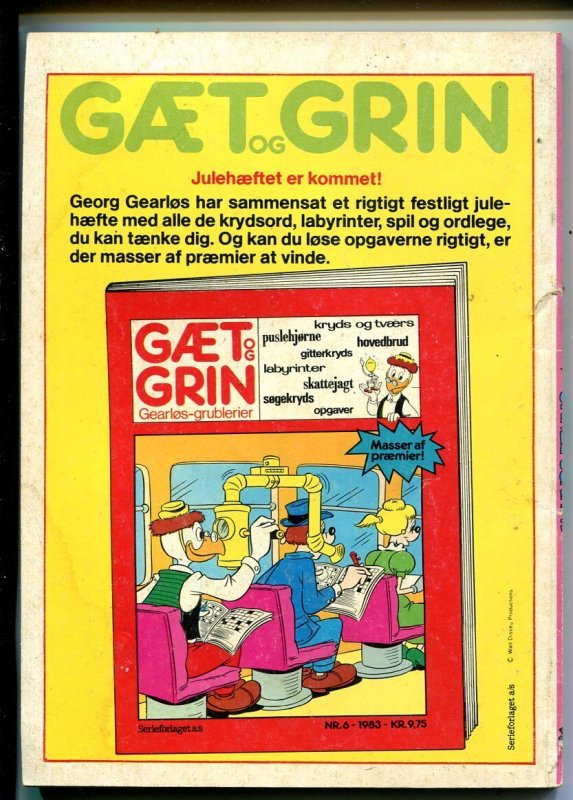 Onkel Joakim #25 1983-Disney-Danish-Uncle Scrooge-Carl Barks-Mickey Mouse-VG