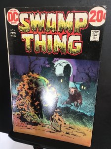 Swamp Thing #4 (1973) mid high-grade Bernie Wrightson art key! FN/VF Wow!
