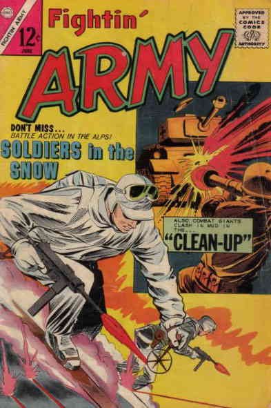 Fightin' Army #58 VF ; Charlton | June 1964 Snow Skiing Cover