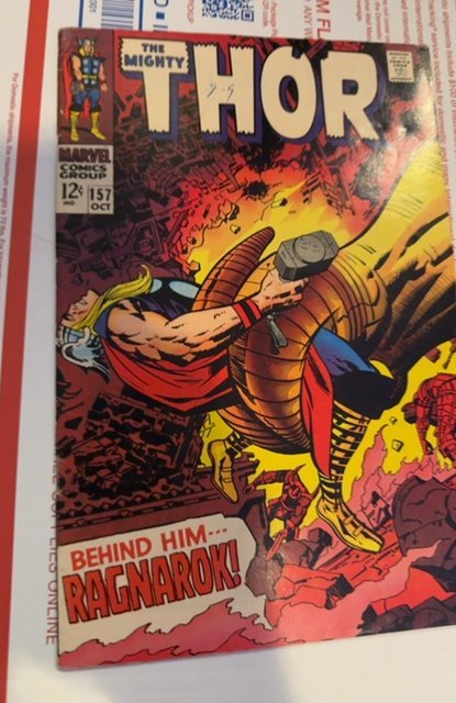 Thor #157 (1968) Ragnarok story line VF cond