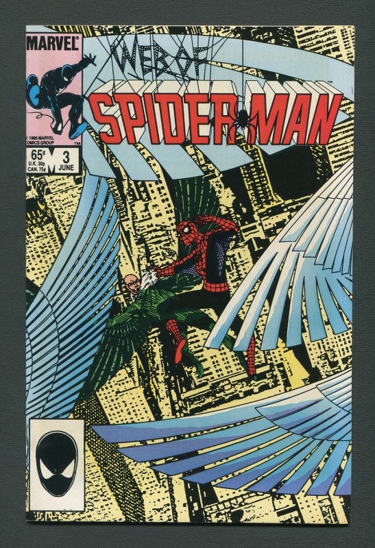 Web of Spiderman #3  /  9.4 NM    June 1985