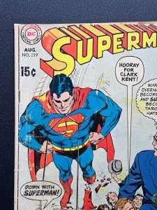 Superman #219 (1969) VG