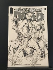 The Walking Dead #19 15th Anniversary B & W exclusive J. Scott Campbell