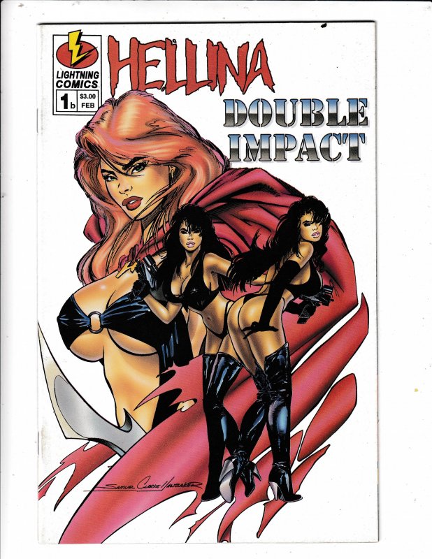 HELLINA#1  DOUBLE IMPACT FN/VF  LIGHTING COMICS NO RESERVE  Save on shipping