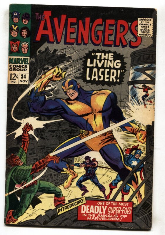 The Avengers #34--1966--The Living Laser--Marvel--comic book