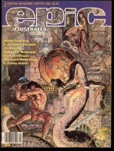 Epic Illustrated Magazine #4 1980- Robert E Howard- Harlan Ellison- Kaluta cover