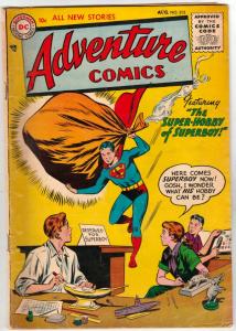 Adventure Comics #215 (Aug-55) VG/FN Mid-Grade Superboy, Green Arrow, Speedy,...