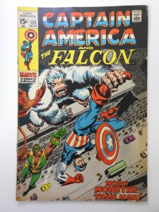 Captain America #135  (1971) More Monster Than Man! Sharp VG+ Condition!
