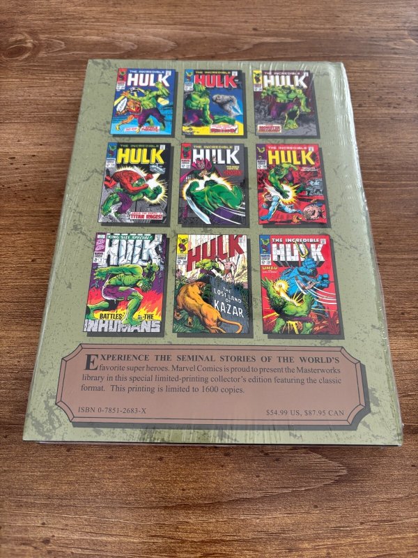 Marvel Masterworks Vol # 78 Incredible Hulk Book Limited 1600 Sealed Copy 2 J412