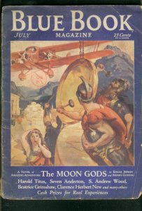 PULP:  BLUE BOOK PULP-JULY 1932-MOON GODS-AUSTIN BRIGGS-LOWERY P/FR