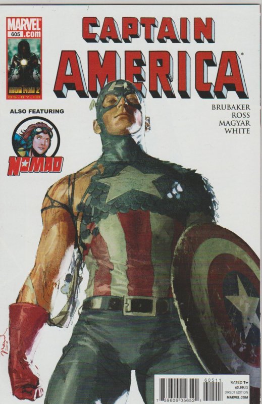 Captain America # 605 Cover A NM- Marvel 2010 Ed Brubaker [J3]