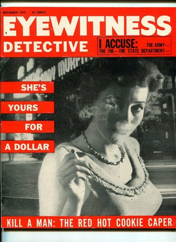 EYEWITNESS DETECTIVE #1 12/55-HOOKERS-SOUTHERN STATES PEDIGREE-nm