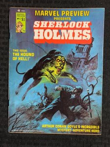 1976 MARVEL PREVIEW Magazine #5 VG/FN 5.0 Sherlock Holmes / The Hound From Hell
