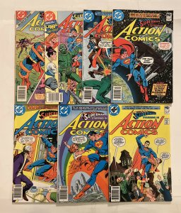 7 Bronze Age Action Comics #499 503 508–510 536 537 Some Wear See Pictures 