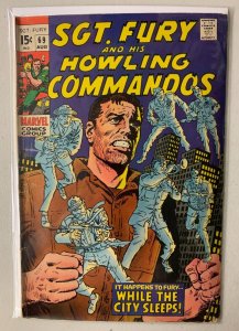 Sgt. Fury Howling Commandos #69 Marvel (3.5 VG-) on leave in New York (1969)