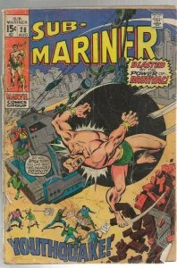 Sub Mariner #28 ORIGINAL Vintage 1970 Marvel Comics