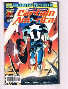 Captain America # 1 VF/NM 1st Print  Marvel Comic Book Heroes Return Avenger JH7
