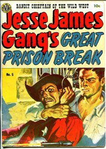 Jesse James #5 1951-Avon-hanging splash panel-prison break-Wally Wood-FM+