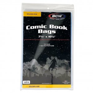 Golden Comic Bags 100 Bags per Pack