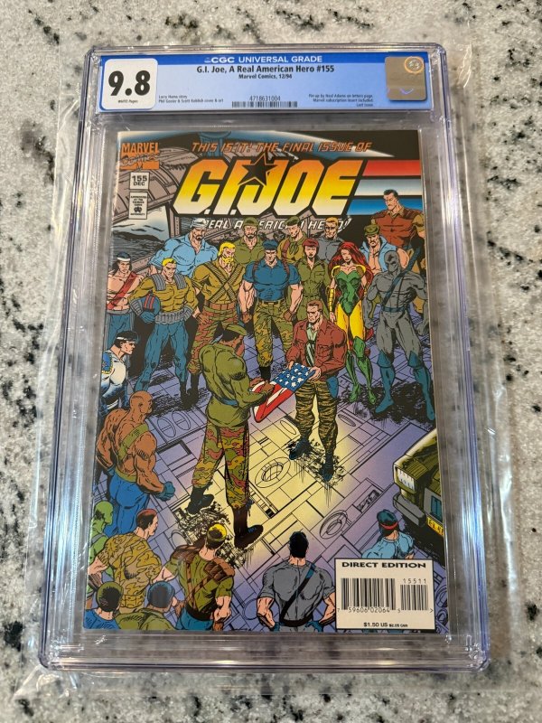 G.I. Joe # 155 CGC Graded 9.8 Marvel Comic Book 1994 Last Issue Snake Eyes JH29