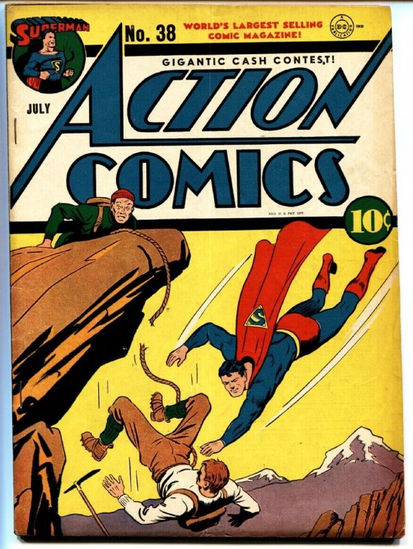 ACTION COMICS #38-SUPERMAN-1941-DC GOLDEN-AGE-COMIC BOOK