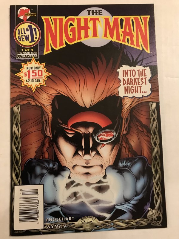 The Night Man Vol. 2 #1 : Malibu 10/95 NM-; Newsstand Variant, Rare