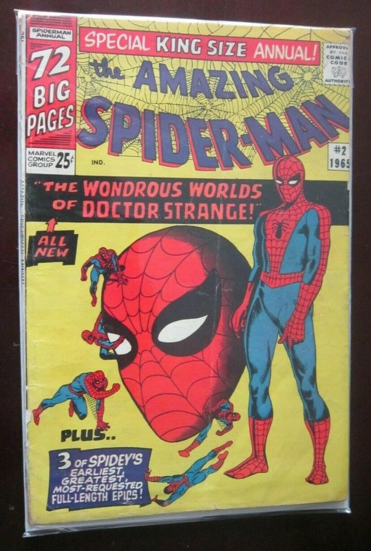 The Amazing Spider-Man spine split ann #2 2.5 GD+ (1965)