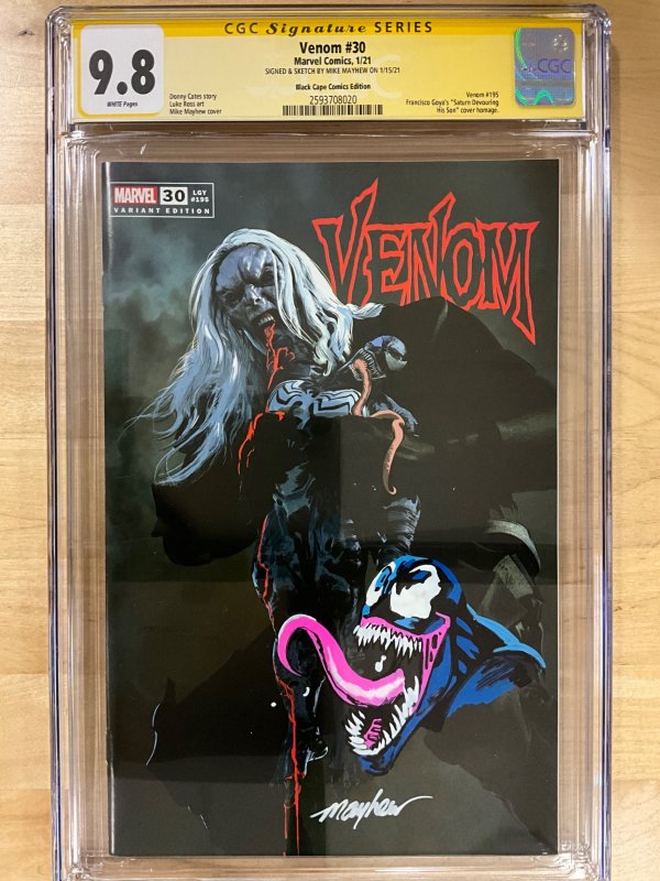 Venom #30 Mayhew Cover A (2021) CGCSS 9.8 Signed & Sketched by Mike Mayhew