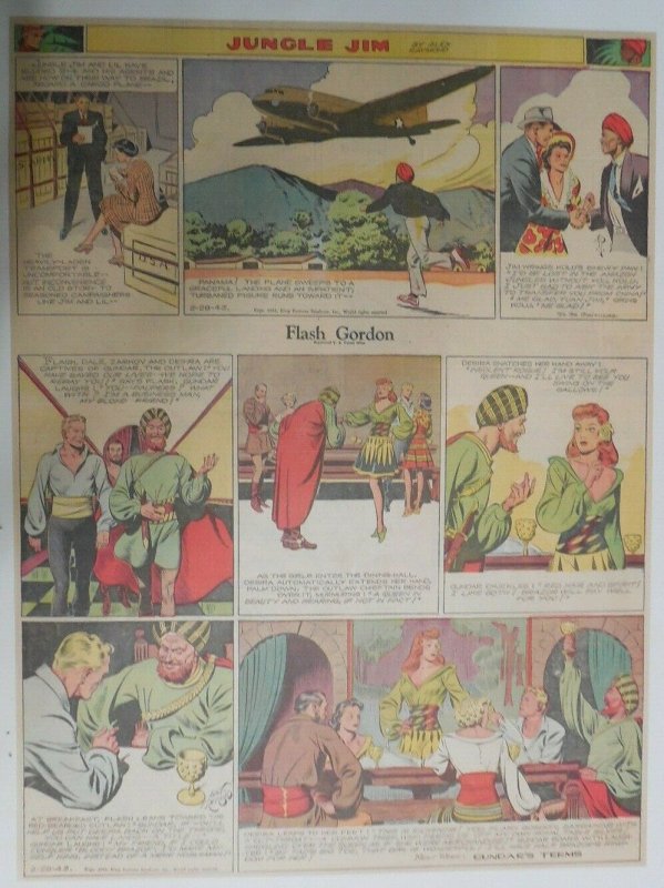 Flash Gordon Sunday by Alex Raymond from 2/28/1943 Large Full Page Size !