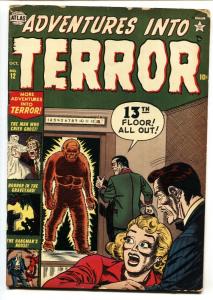 Adventures in Terror #12 comic book 1952- Pre-code-Hanging panels-horror