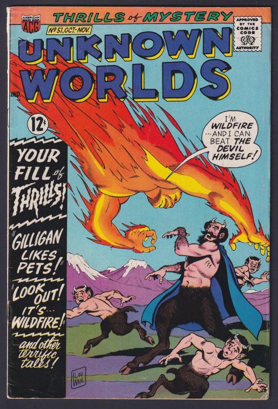 Unknown Worlds #51 Silver Age VG 4.0 ACG Comic - Nov 1966