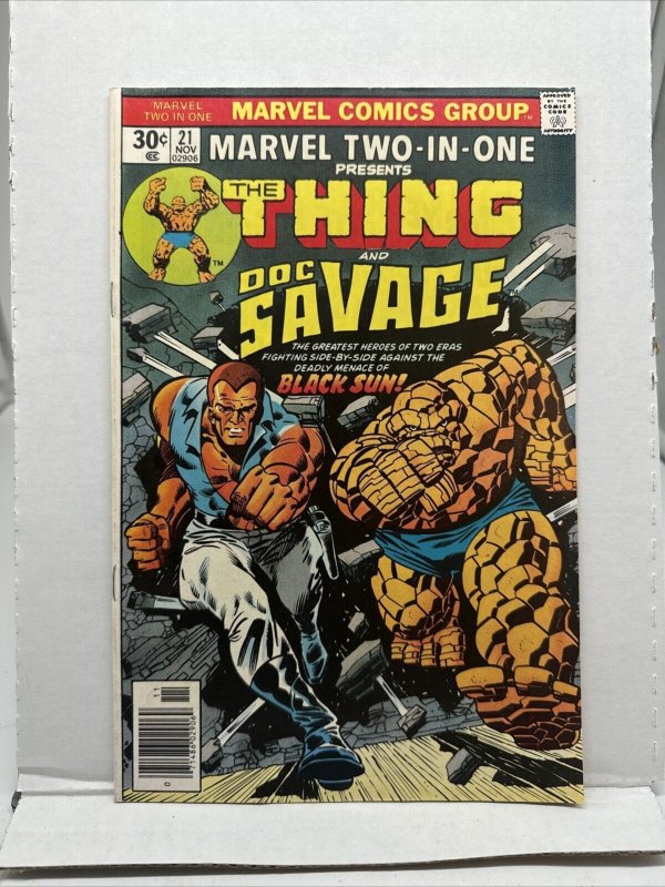 MARVEL TWO IN ONE #21 (Marvel Comics 1976) -- Bronze Age DOC SAVAGE