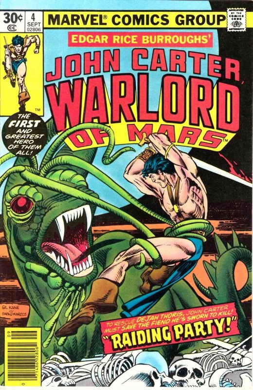 John Carter Warlord of Mars #4 (1977) Marvel Comic VF (8.0) Ships Fast!