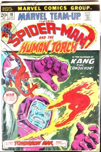 MARVEL TEAM-UP #10 GD Spider-Man Human Torch Kang The Conqueror 1973 Marvel MCU 