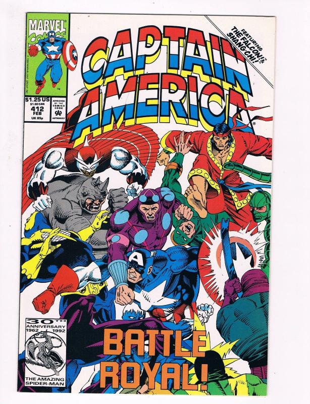 Captain America # 412 Marvel Comic Books Hi-Res Scan Modern Age Awesome Issue S5