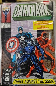 DARKHAWK # 6  1991 marvel DISNEY  CAPTASIN AMERICA DAREDEVIL