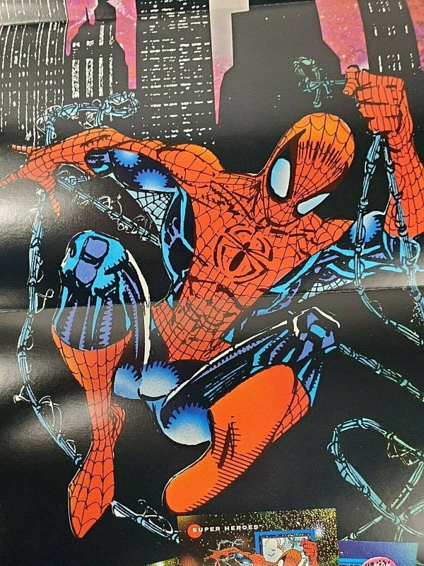 Spider Man poster Marvel Universe Vintage Rare  Trading Cards 1992 skybox   9.4 