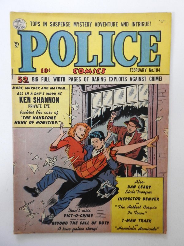 Police Comics #104 (1951) VG+ Condition!