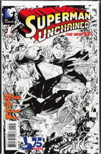 Superman Unchained #1 Jim Lee / Scott Williams Black & White Cover (2013) Sup...