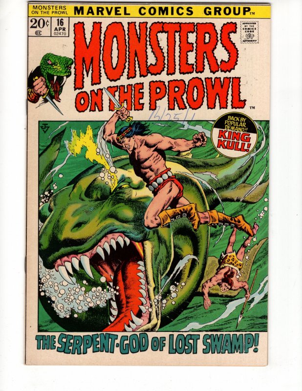 Monsters on the Prowl #16 (1972)  Bronze Age Mighty MARVEL !!! / ID#700