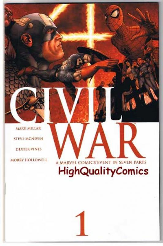 CIVIL WAR #1, NM-, Spider-man Captain America Iron Man Thor, 2006, more in store