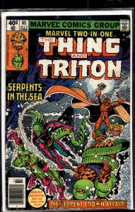 Marvel Two-in-One #65 (1980) Triton [Key Issue]