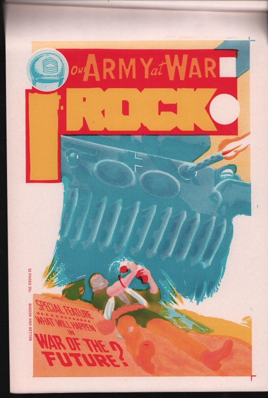 Our Army At War #240 Cover Color Proof & Separations - From Joe Kubert Archives