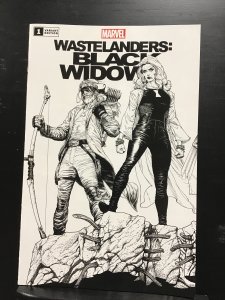 Wastelanders: Black Widow #1 (2022) Black and white cover