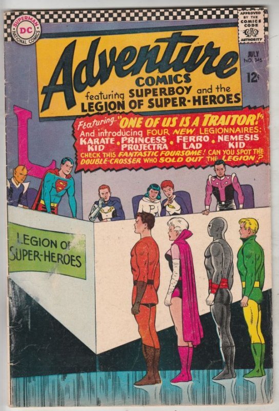 Adventure Comics #346 (Jul-67) VG+ Affordable-Grade Legion of Super-Heroes, S...