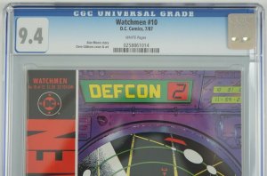 Watchmen #10 CGC 9.4 white pages - alan moore - dave gibbons - DC Comics 1987