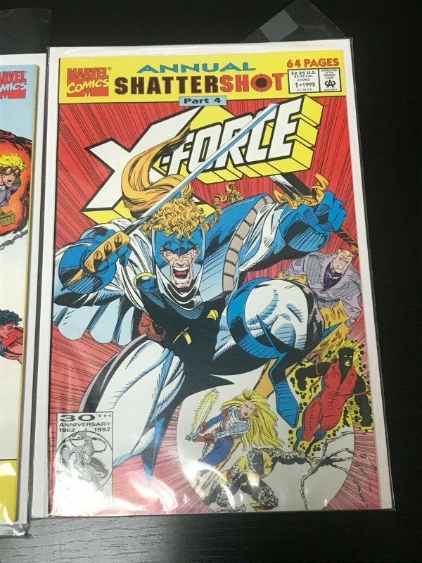 X-FORCE 2PC LOT (VF W/S) W/SPIDEY MCFARLANE!! 1992