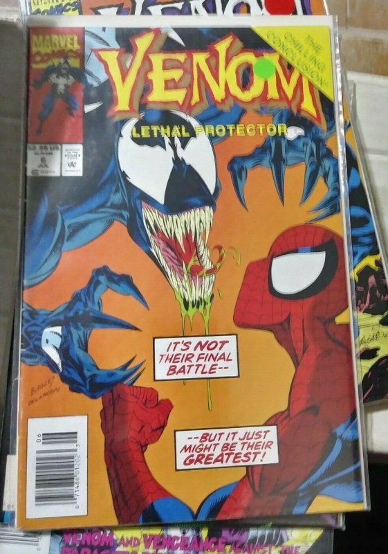 VENOM- LETHAL PROTECTOR   #6  1996 marvel  MINI SERIES +SPIDER MAN